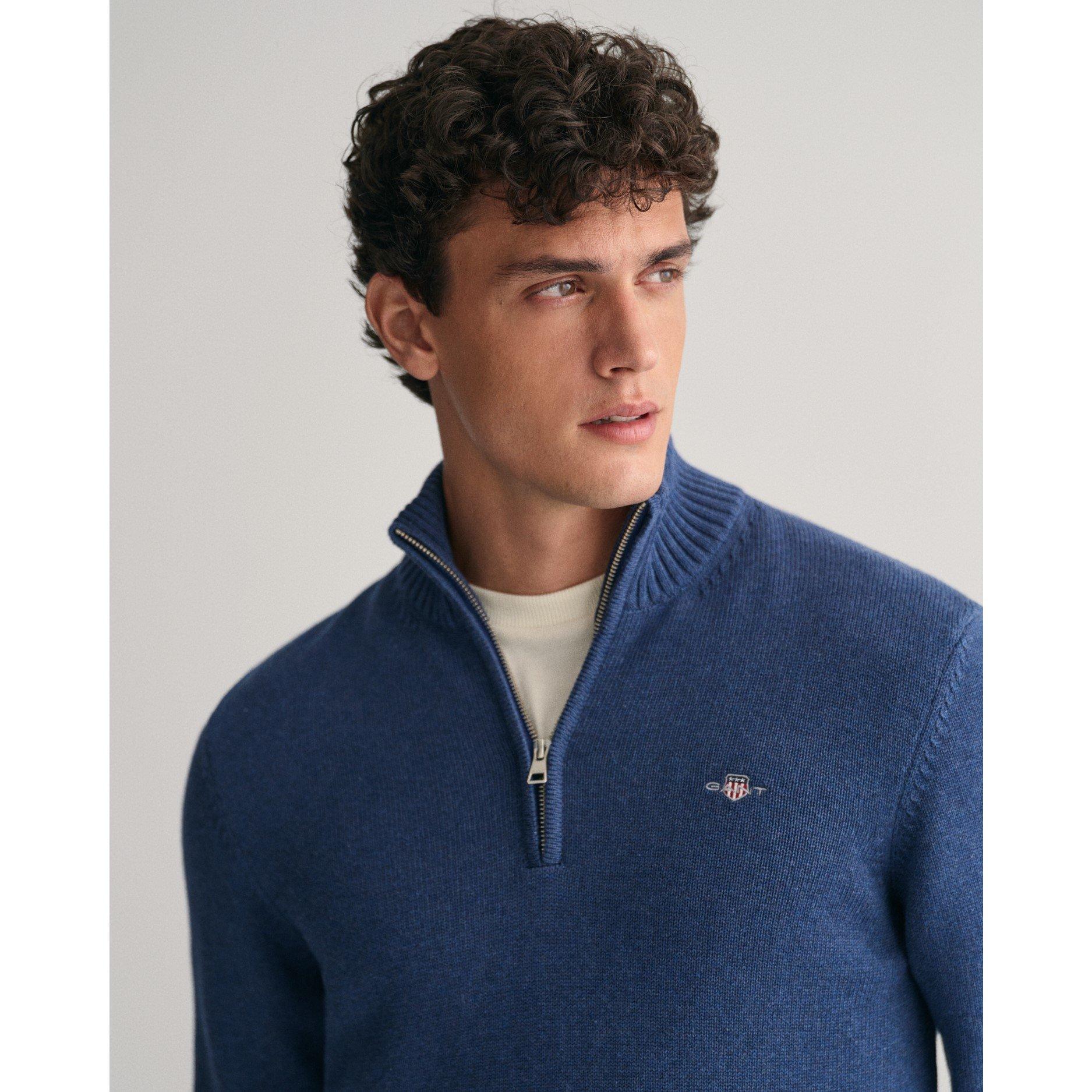 Stn Blue M 489 - Gant - Casual Cotton Half-Zip - 7