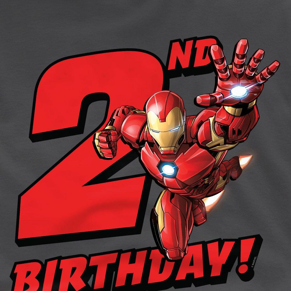 Charcoal - Iron Man - Iron Man Birthday 2 Kids T-Shirt Charcoal - 2