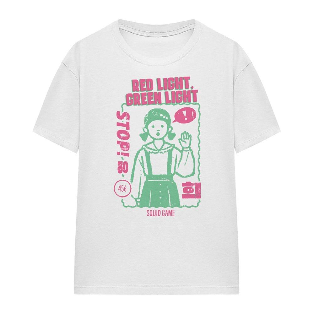 White - Squid Game - Squid Game Season 3 Red Light Green Light T-Shirt - 4