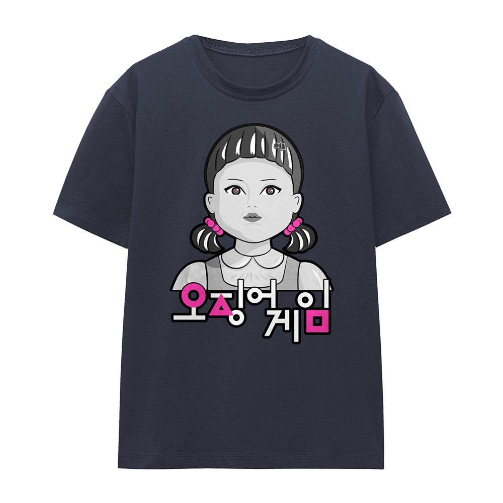 Navy - Squid Game - Squid Game YoungHee Pop Art Ladies T Shirt Deep N - 4