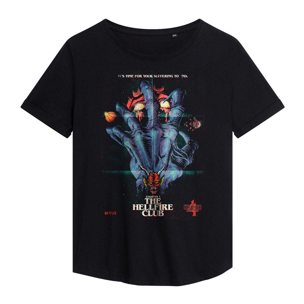 Black - Stranger Things - Stranger Things Hellfire Poster Fashion T-Shirt B - 1