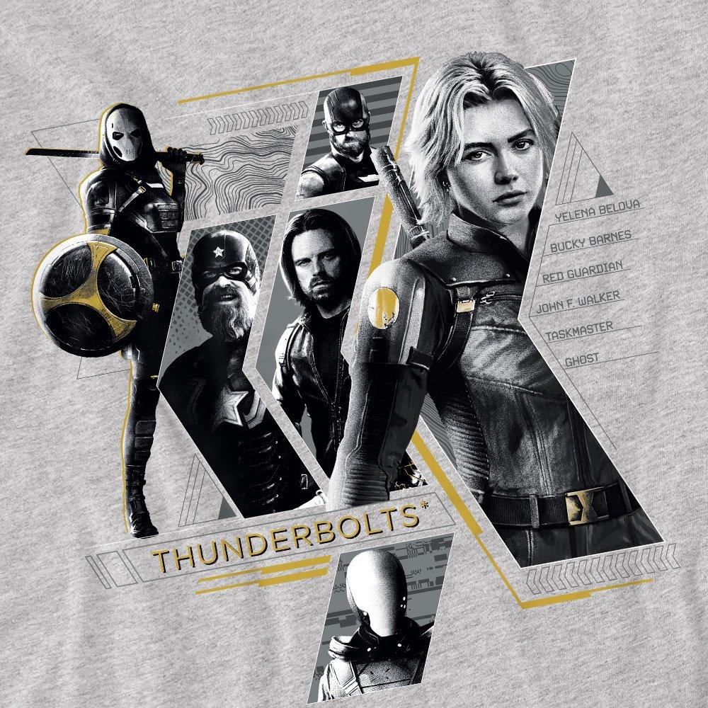 Light Grey - Marvel - Thunderbolts Anti-Hero Team T-Shirt Heather Grey - 2