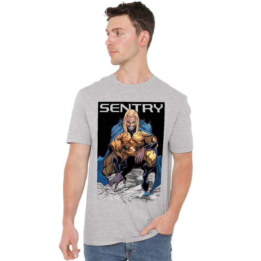 Marvel Men's Comics Sentry Void Grin T-Shirt Athletic Heather - Light Grey - S