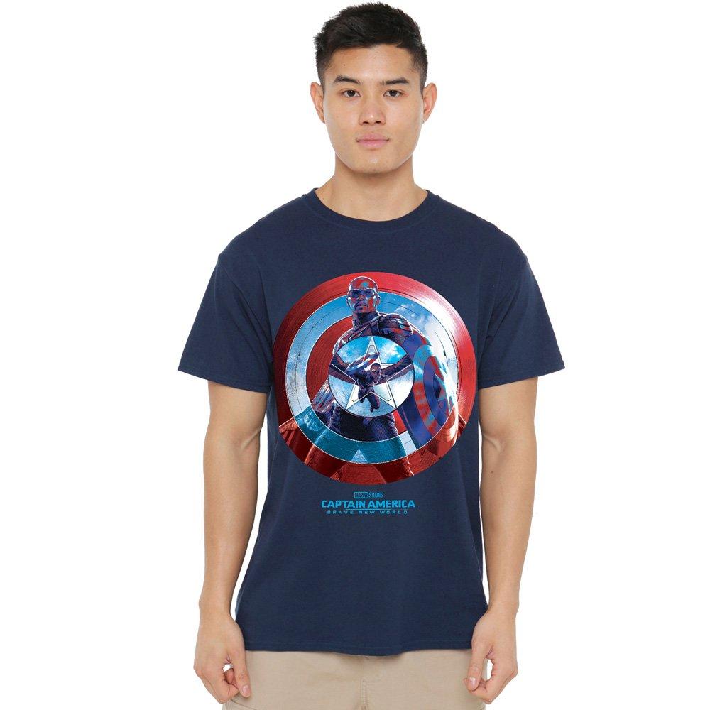 Navy - Marvel - Captain America Brave New World Sam Wilson Red T-S - 1