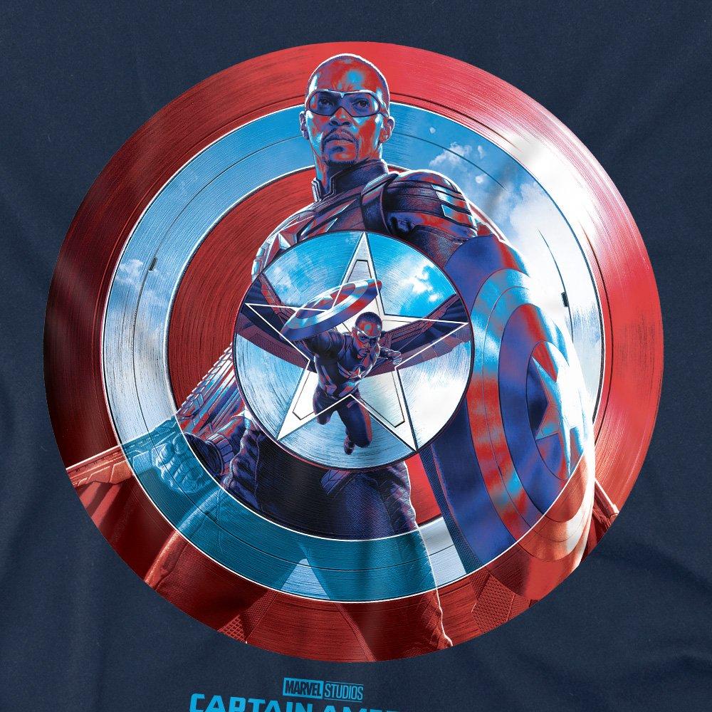 Navy - Marvel - Captain America Brave New World Sam Wilson Red T-S - 2