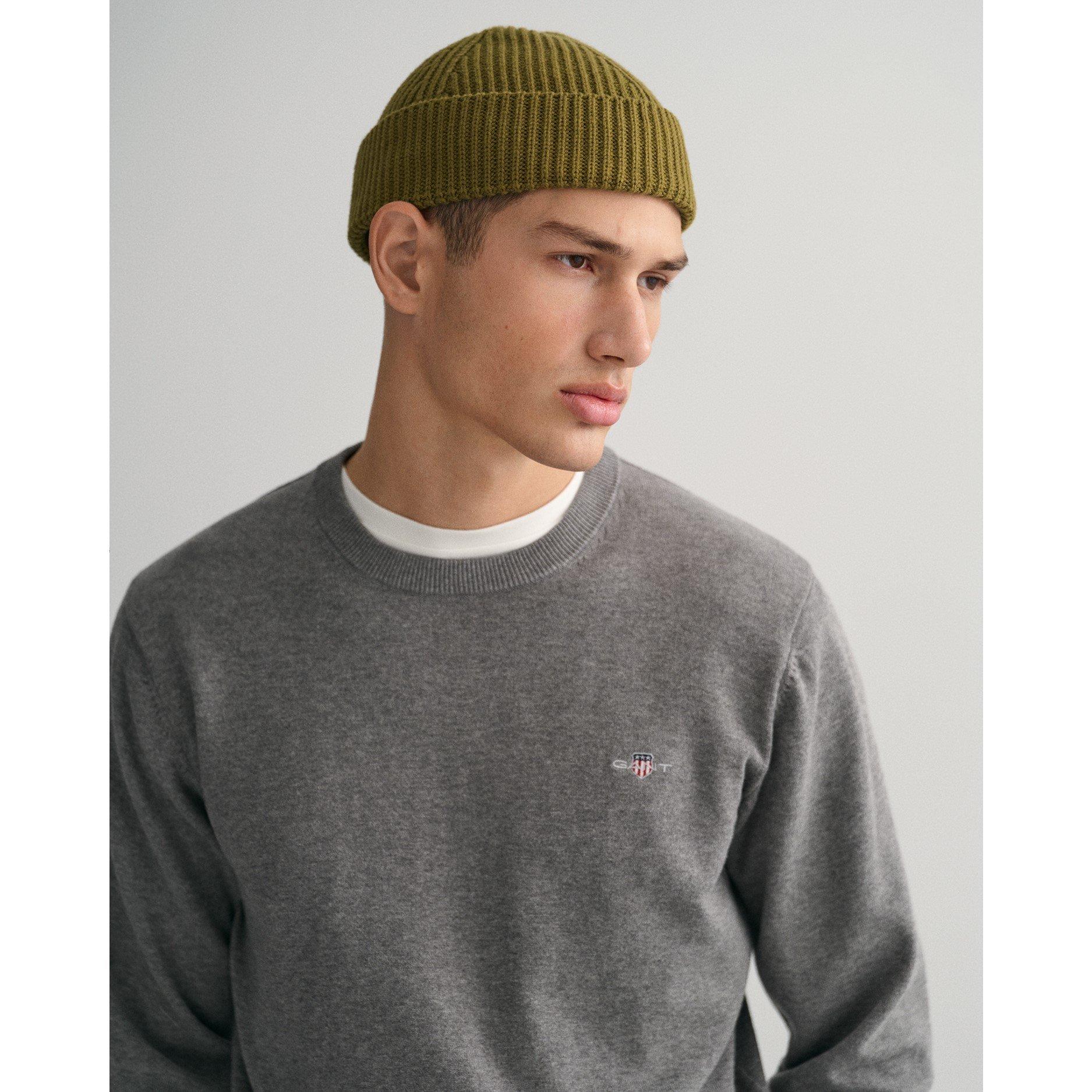 Grey Melange092 - Gant - Classic Cotton Crew Neck Sweater - 5
