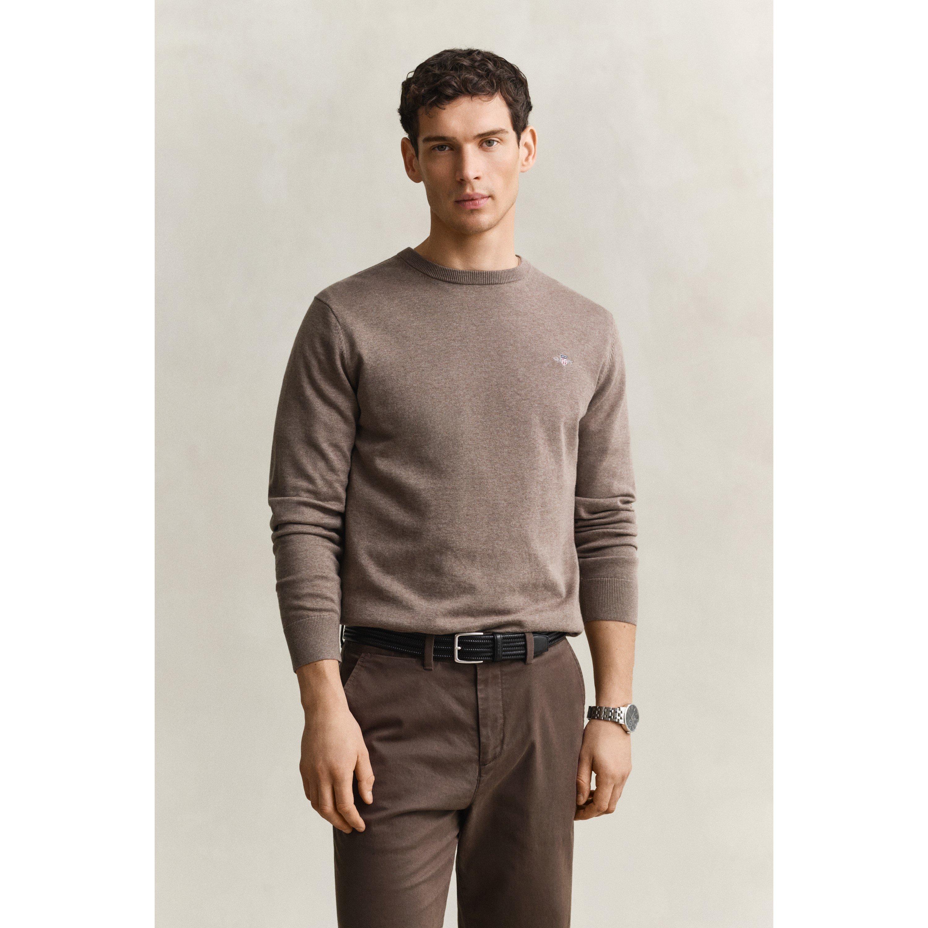 Hazlenut 294 - Gant - Classic Cotton Crew Neck Sweater - 2