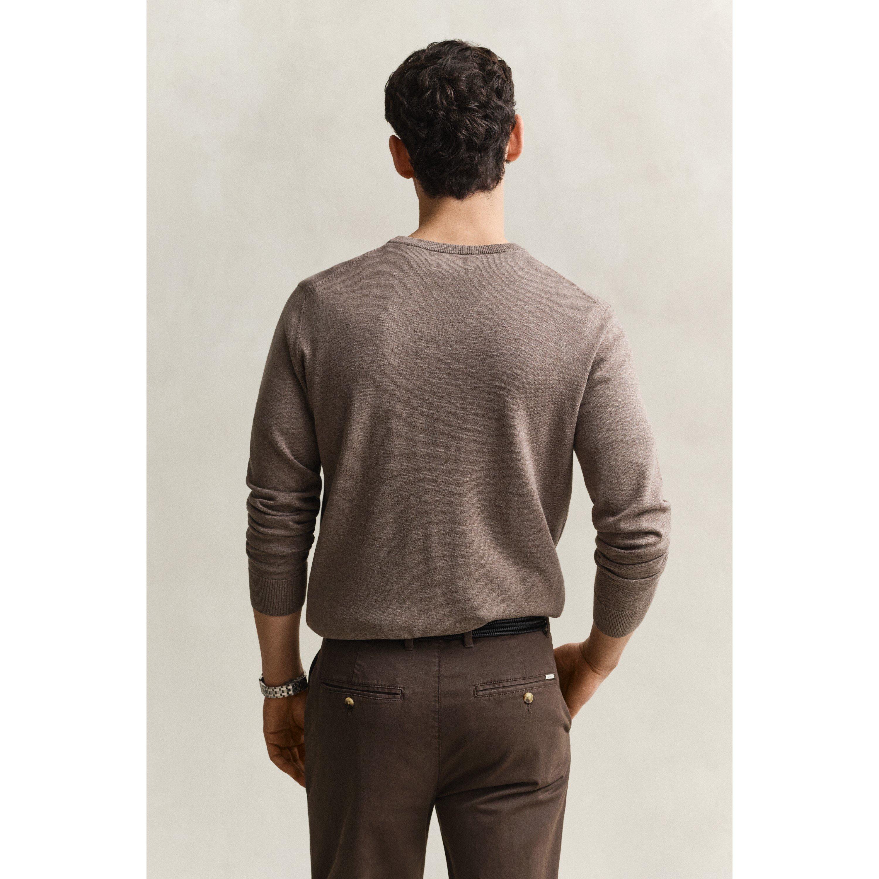 Hazlenut 294 - Gant - Classic Cotton Crew Neck Sweater - 3