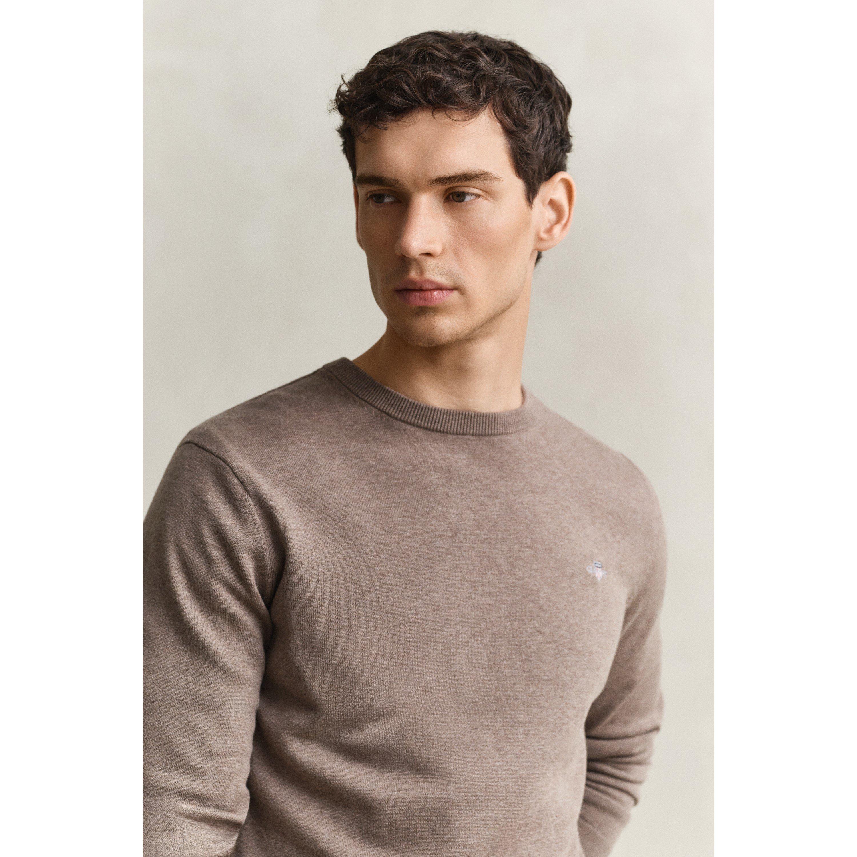 Hazlenut 294 - Gant - Classic Cotton Crew Neck Sweater - 4