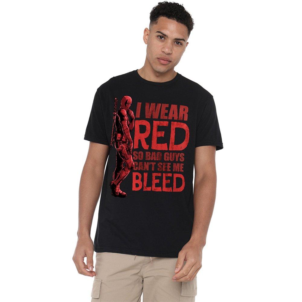 Black - Marvel - Deadpool Wolverine Wear Red CanT See Me Bleed T S - 1