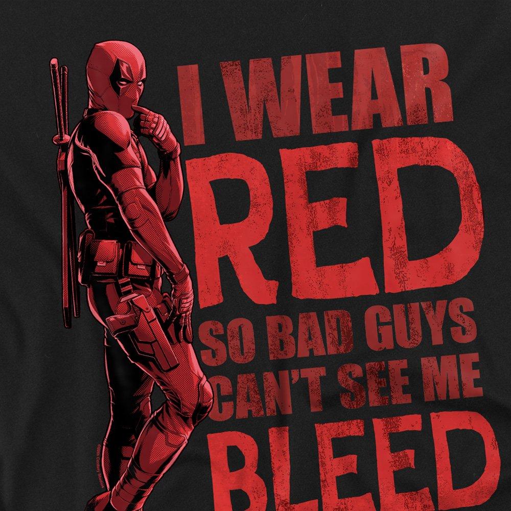 Black - Marvel - Deadpool Wolverine Wear Red CanT See Me Bleed T S - 2