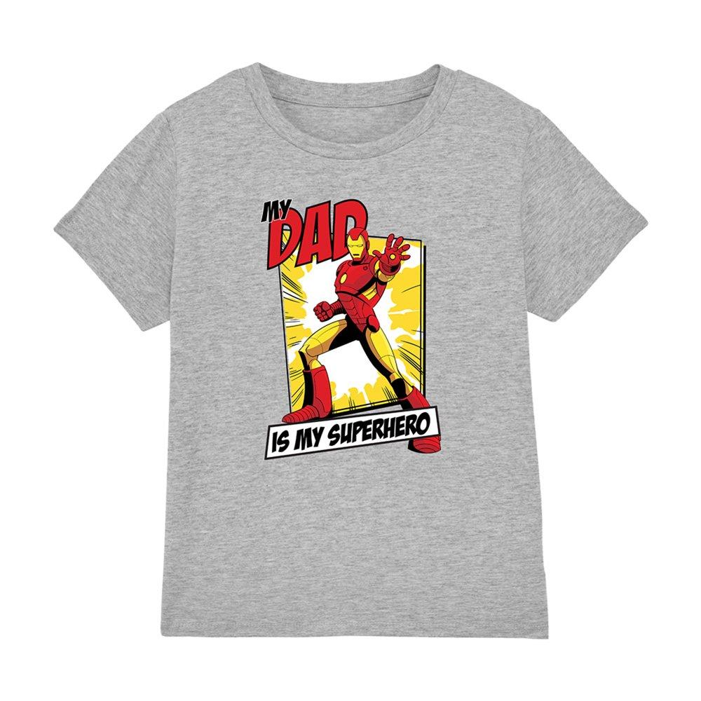 Grey - Marvel - Marvel Cross Franchise Iron Man Dad Hero Comic Kid - 1