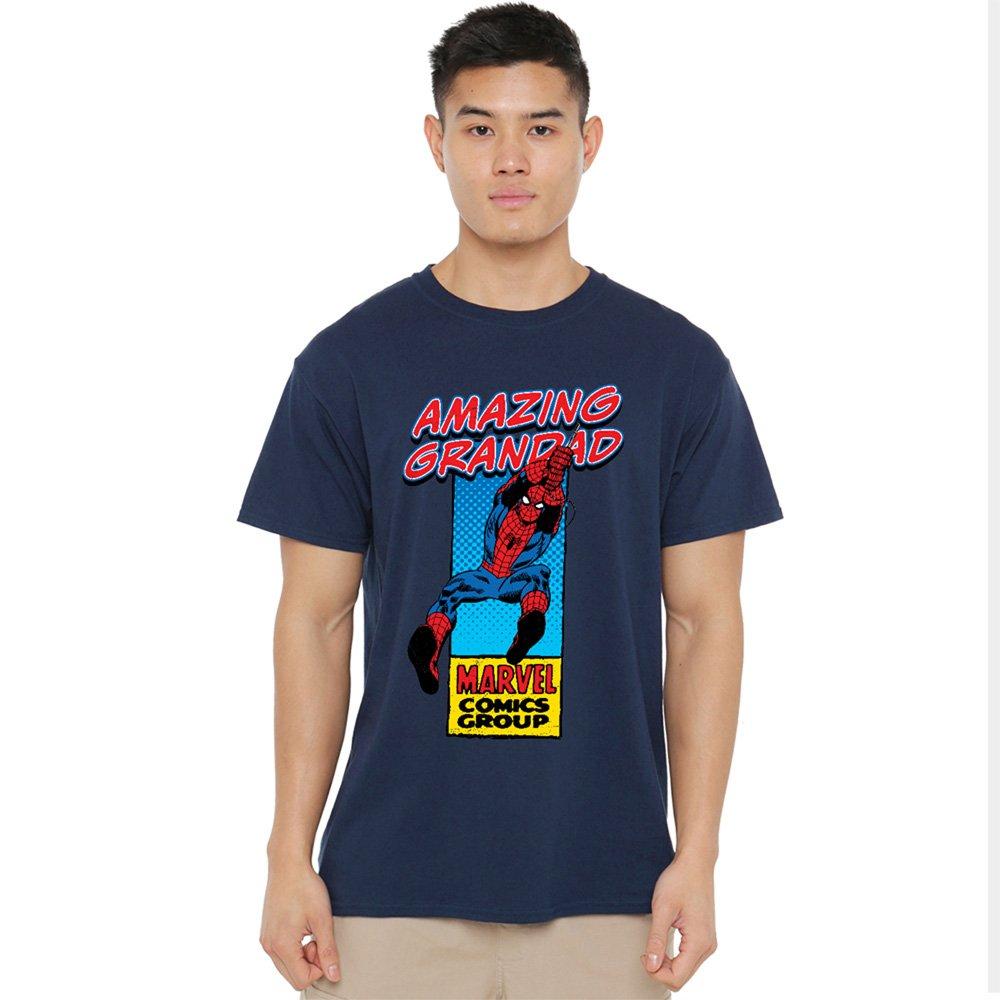 Marvel Men's Comics Presents Corner Box Amazing Spider-M - Navy - M