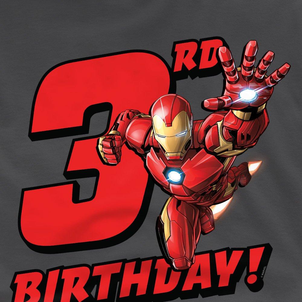Charcoal - Iron Man - Iron Man Birthday 3 Kids T-Shirt Charcoal - 2