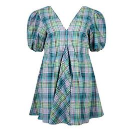 Ganni Checked Mini Dress