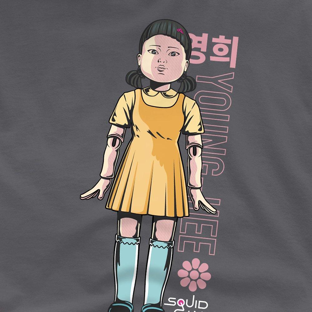 Grey - Squid Game - Squid Game Season One Young-Hee Games (Back Print) - 2