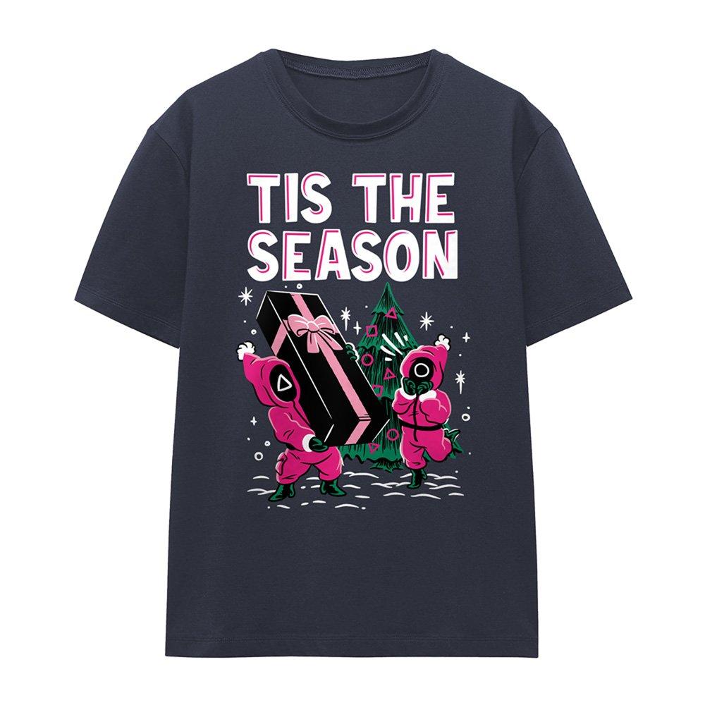 Navy - Squid Game - Squid Game Tis The Season Christmas Ladies T Shirt - 4
