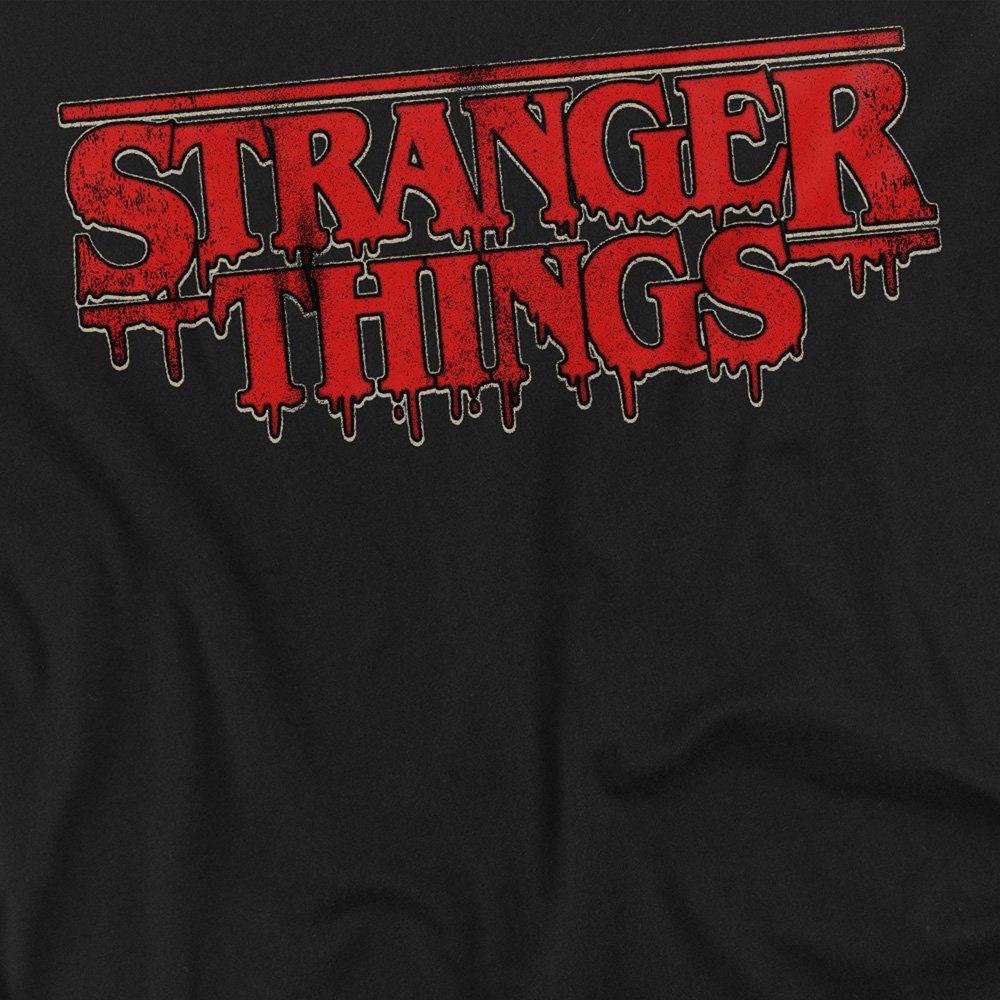Black - Stranger Things - Stranger Things Retro Drippy Logo Long Sleeve T-Sh - 2