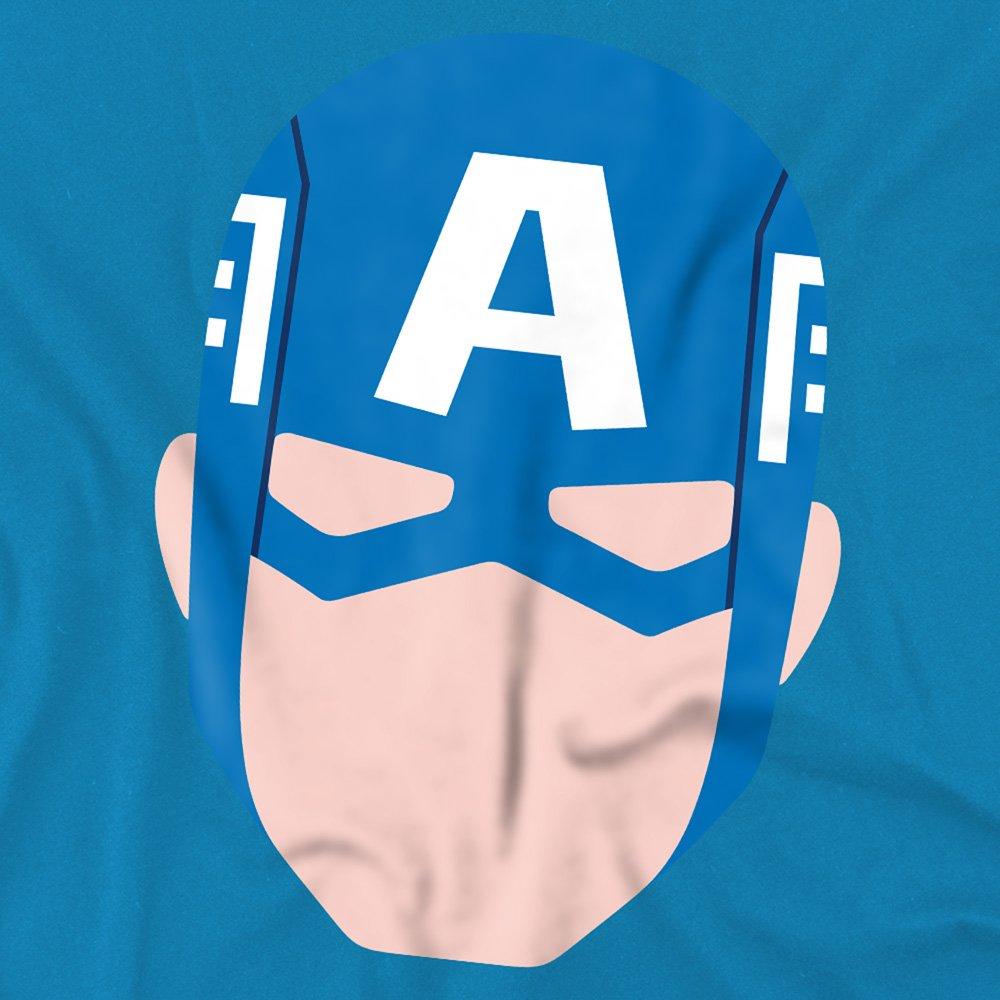 Blue - Marvel - Captain America Avengers Face Kids T-Shirt Turquo - 2