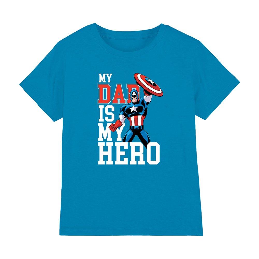 Bright Blue - Marvel - Marvel Cross Franchise Captain America Dad Hero Co - 1
