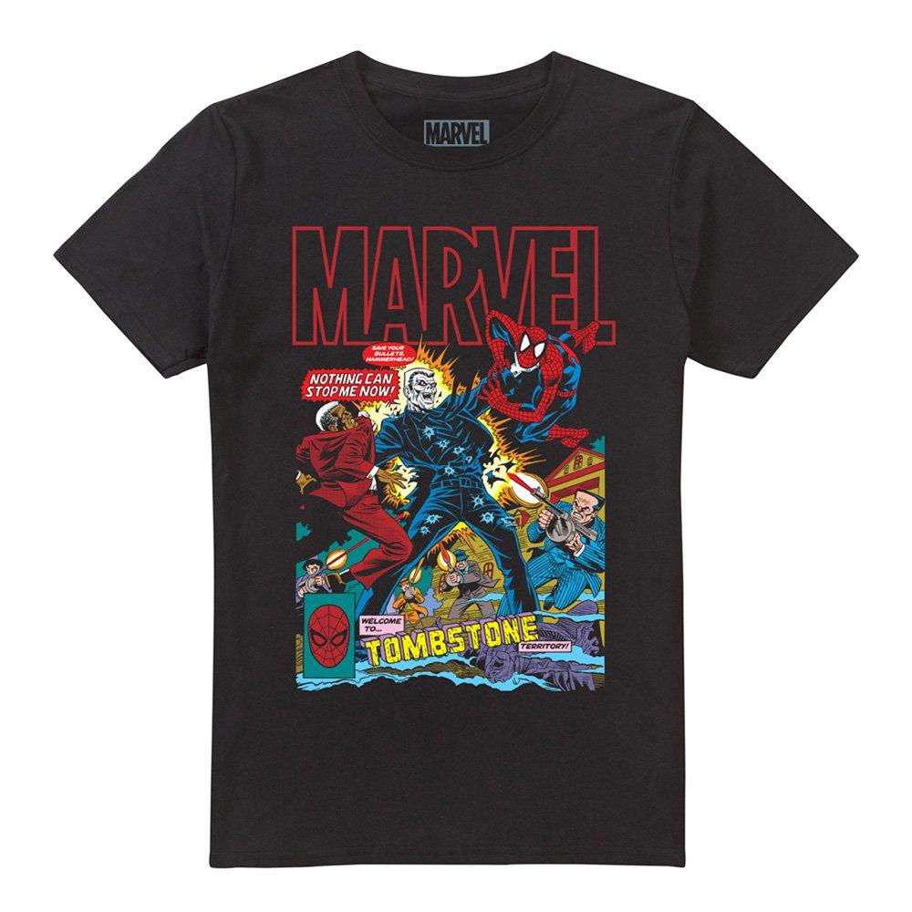 Black - Marvel - Spiderman Retro Tombstone Hammerhead Cover T Shirt - 4