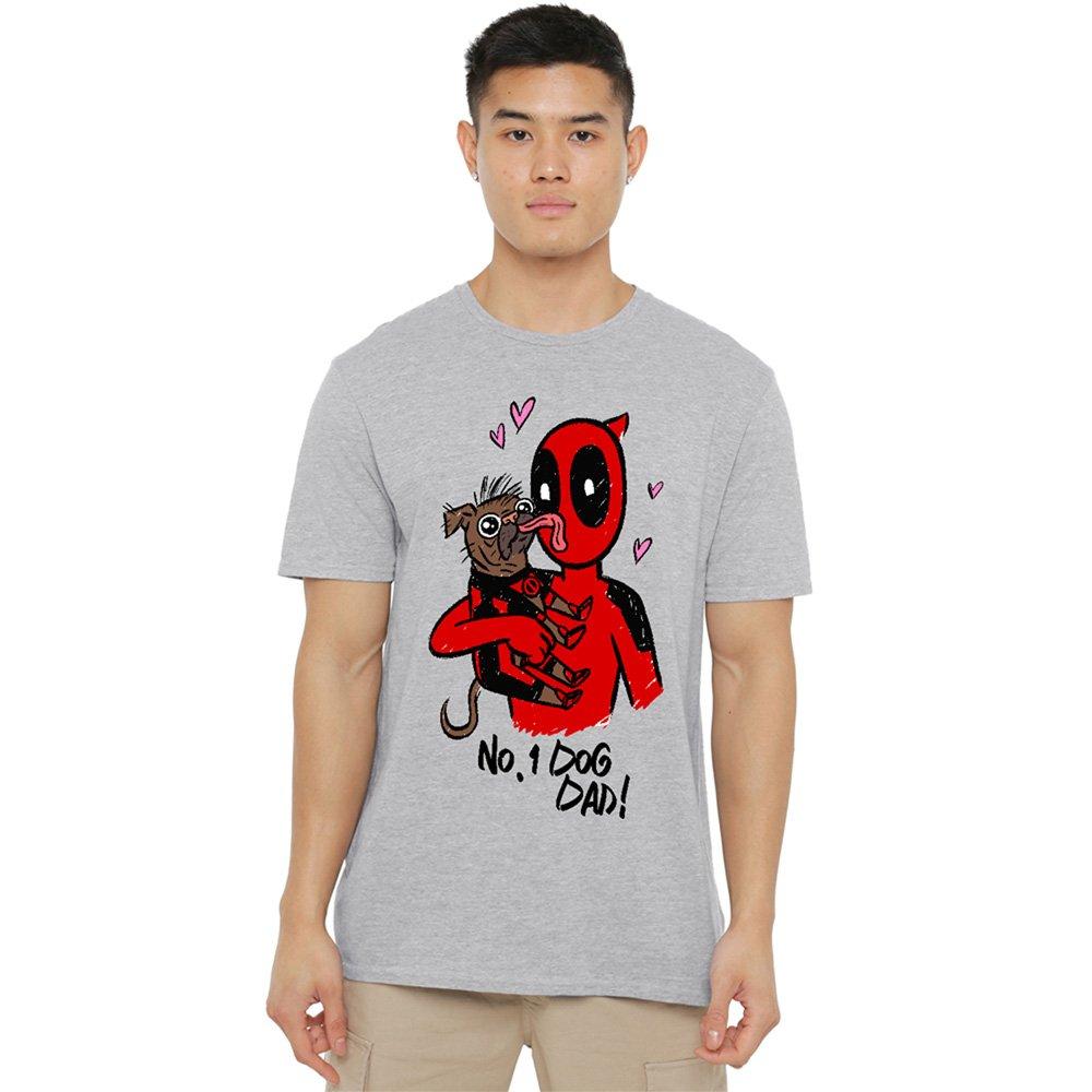 Marvel Men's Deadpool & Wolverine Deadpool Dogpool No.1 Dog Dad - Grey - XL