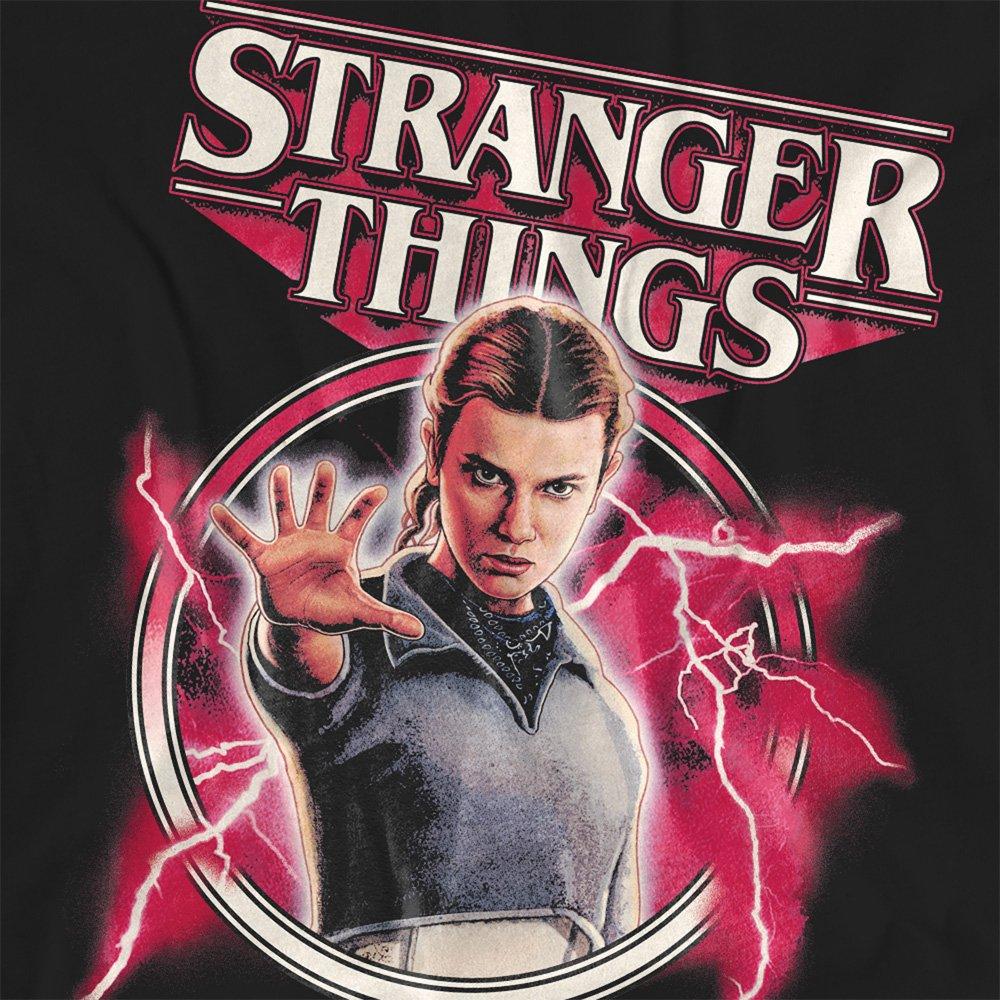Black - Stranger Things - Stranger Things Eleven Lightning Poster T-Shirt B - 2