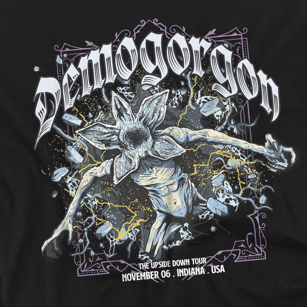 Black - Stranger Things - Stranger Things Demogorgon Band Tee T-Shirt Black - 2