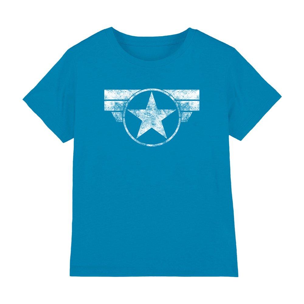 Bright Blue - Marvel - Marvel Cap Logo Cotton T-Shirt Bright Blue - 1