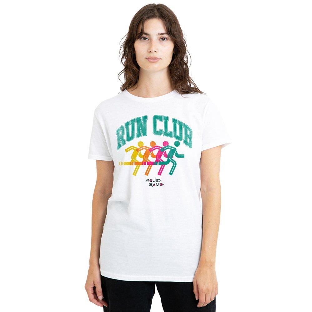 White - Squid Game - Squid Game Run Club Silhouette Ladies T Shirt Whi - 1