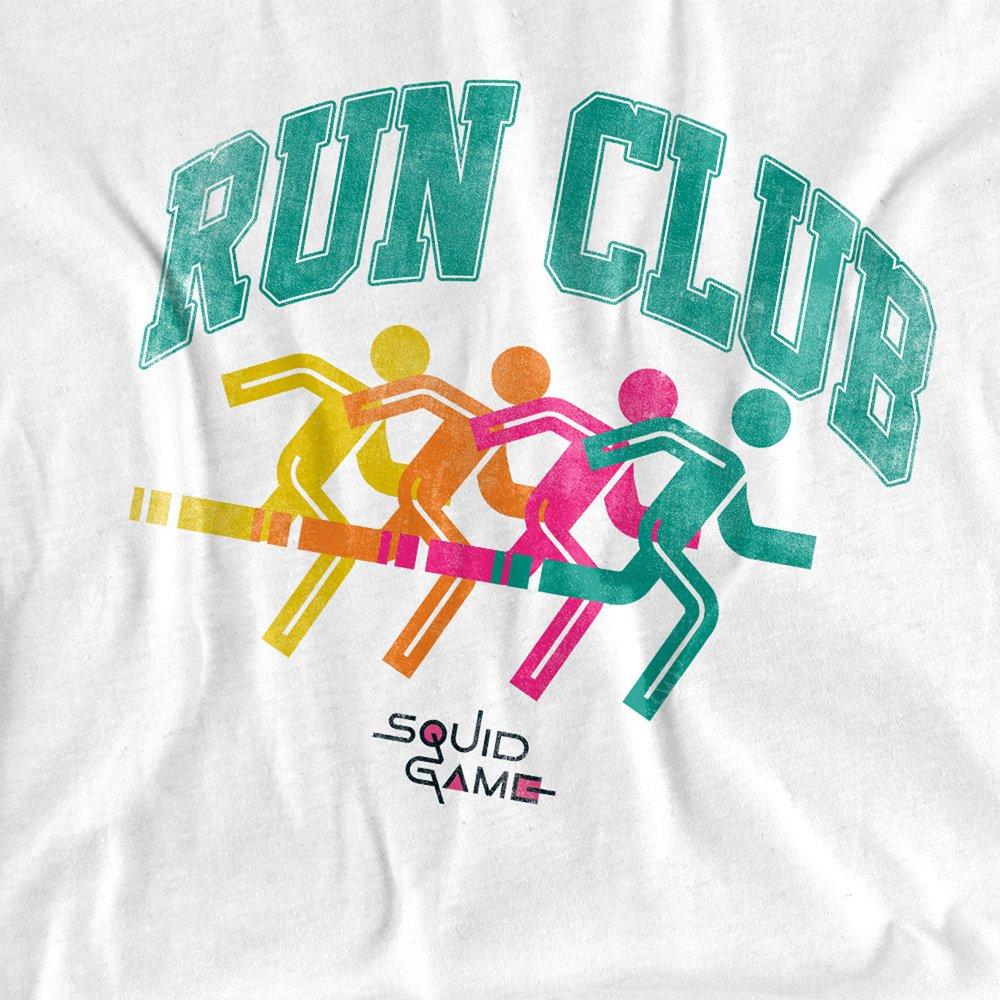 White - Squid Game - Squid Game Run Club Silhouette Ladies T Shirt Whi - 2