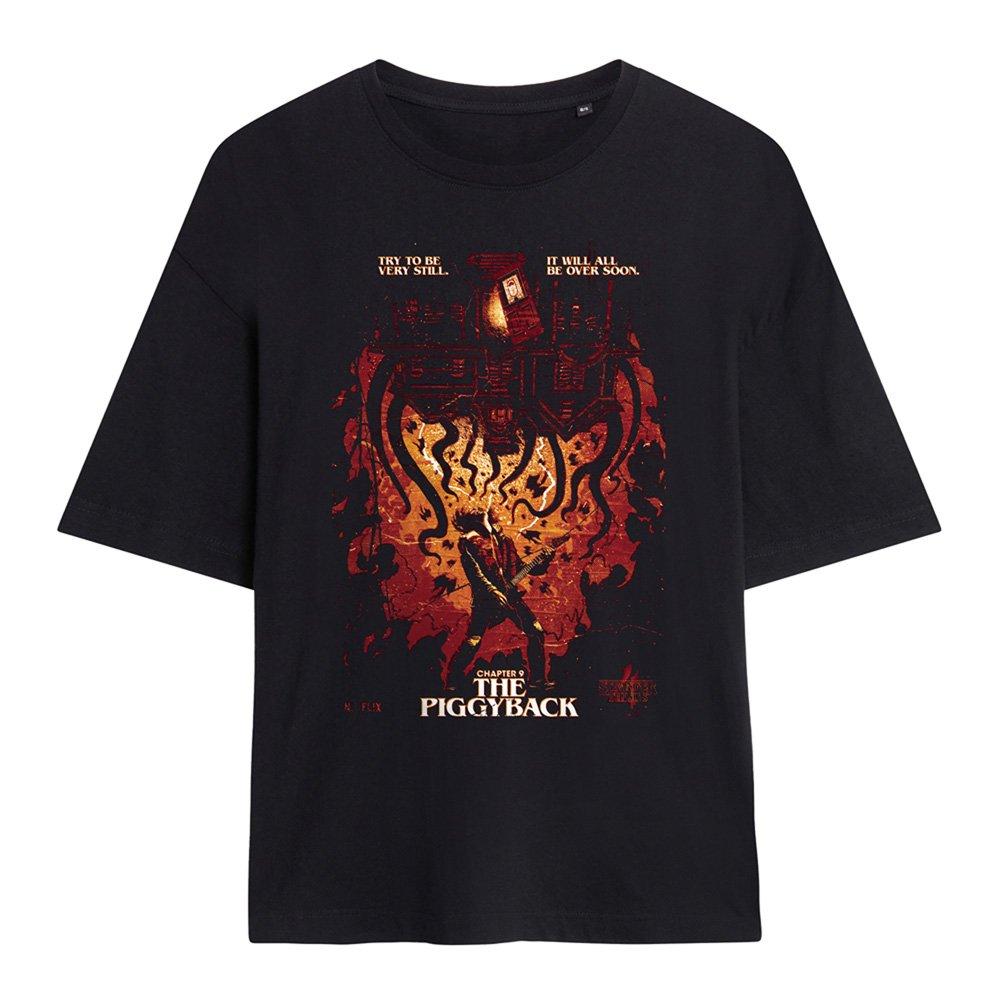 Black - Stranger Things - Stranger Things Eddie Munson Poster Oversized T-Sh - 1