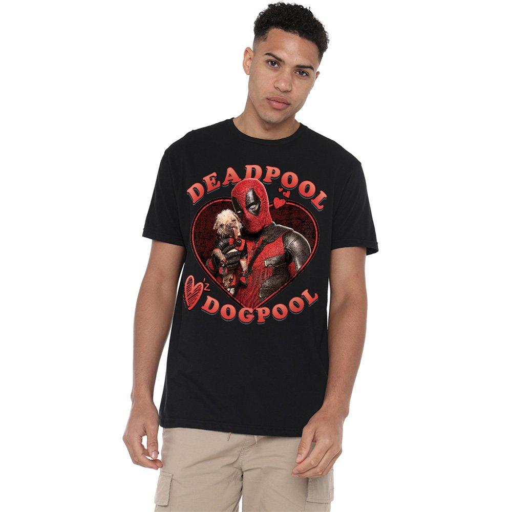 Black - Marvel - Deadpool Wolverine Wade Loves Dogpool T Shirt Bla - 1