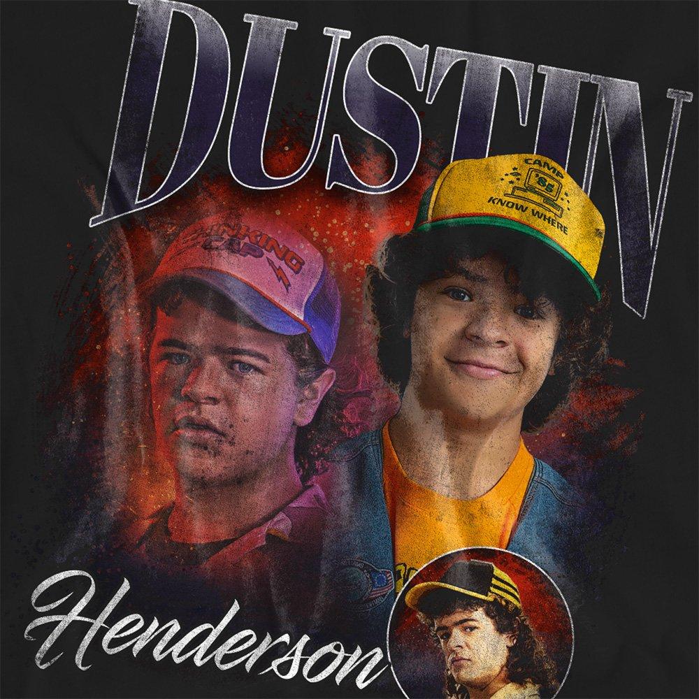 Black - Stranger Things - Stranger Things Dustin Homage Fashion T-Shirt Bla - 2