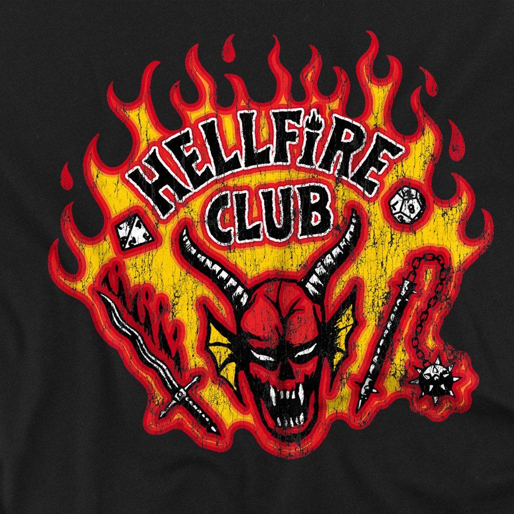 Black - Stranger Things - Stranger Things Hellfire Flames Oversized T-Shirt - 2