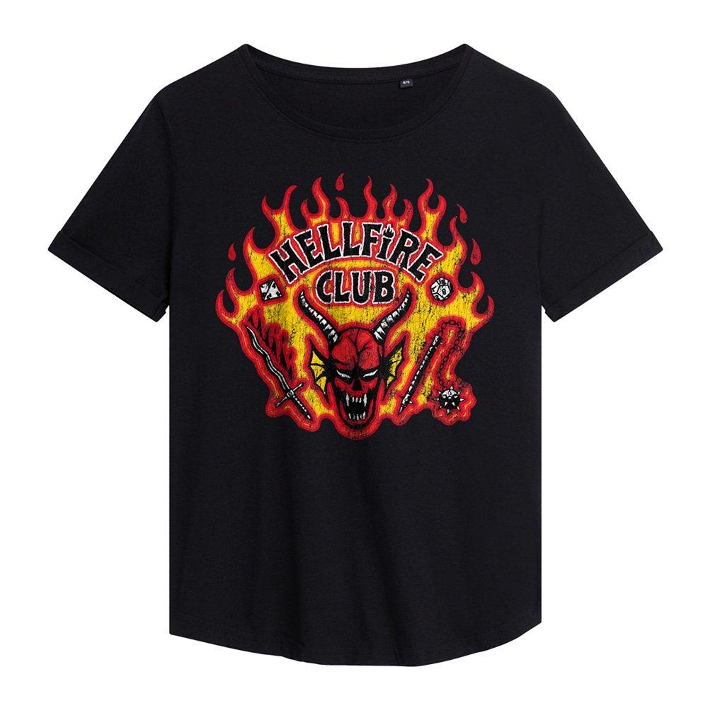 Black - Stranger Things - Stranger Things Hellfire Flames Fashion T-Shirt B - 1