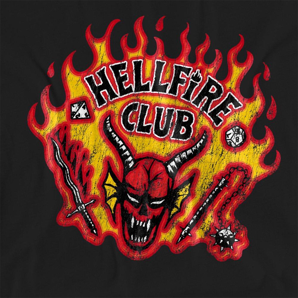 Black - Stranger Things - Stranger Things Hellfire Flames Fashion T-Shirt B - 2
