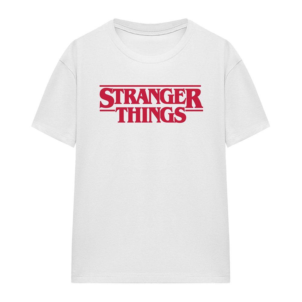 White - Stranger Things - Stranger Things Main Logo T Shirt White - 4