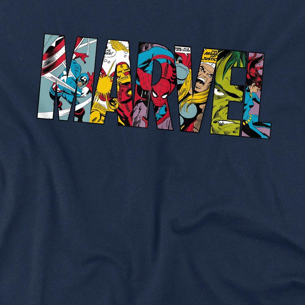 Grey - Marvel - Logo Characters Cotton T-Shirt - 2