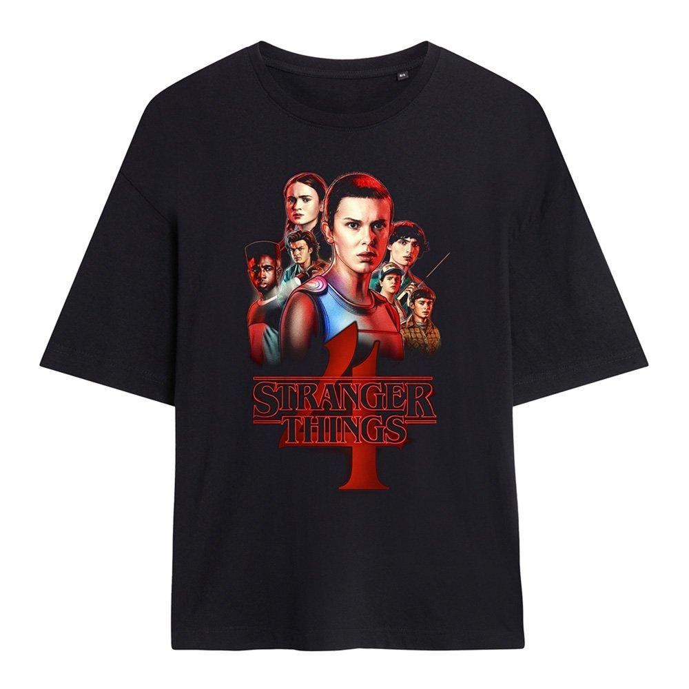 Black - Stranger Things - Stranger Things Season Four Poster Oversized T-Shi - 1