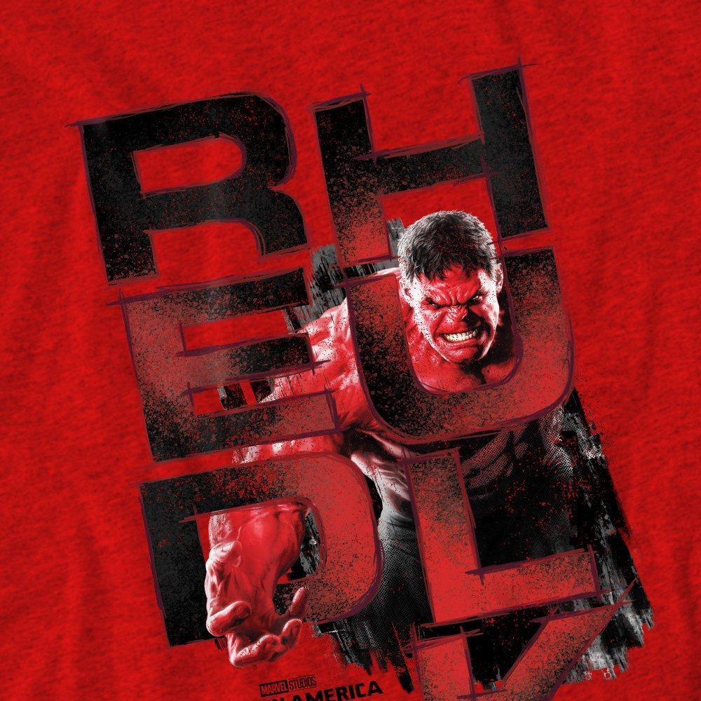 Red - Marvel - Captain America Brave New World Red Hulk Grit T-Sh - 2