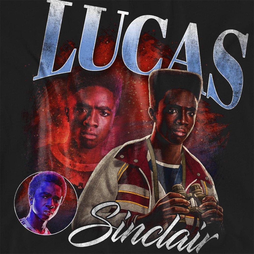 Black - Stranger Things - Stranger Things Lucas Homage T-Shirt Black - 2
