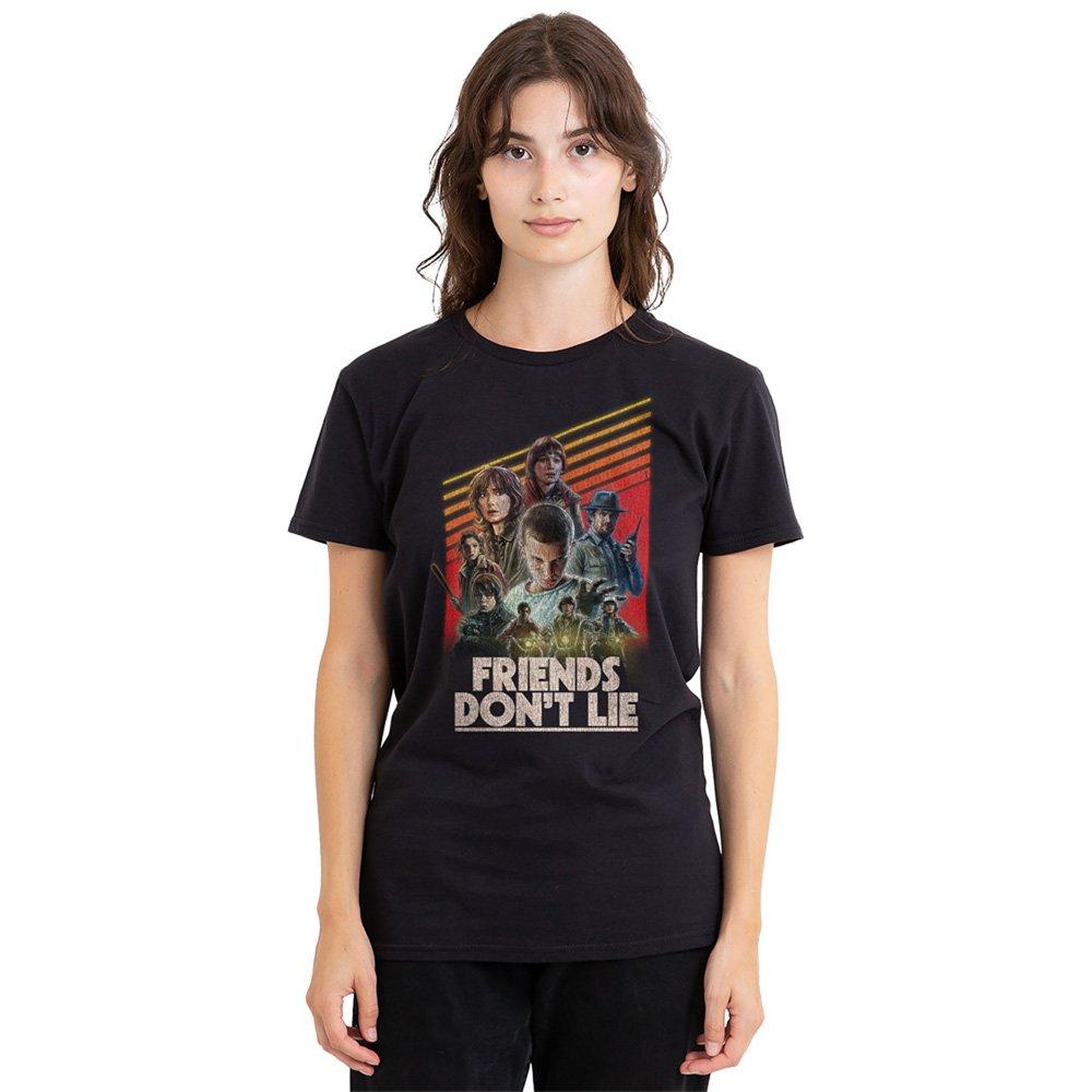 Black - Stranger Things - Stranger Things Friends DonT Lie Poster Ladies T - 1