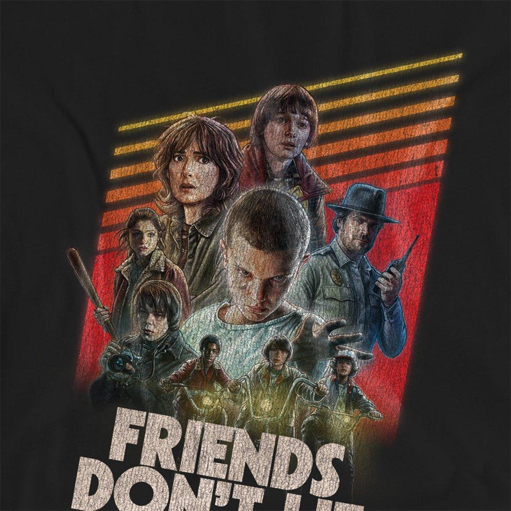 Black - Stranger Things - Stranger Things Friends DonT Lie Poster Ladies T - 2