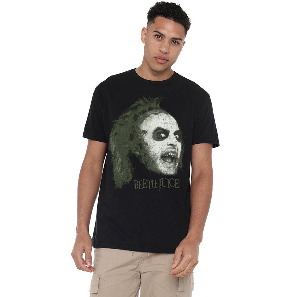 Black - Warner Brothers - Beetlejuice Betelgeuse Large Face T-Shirt Black - 1