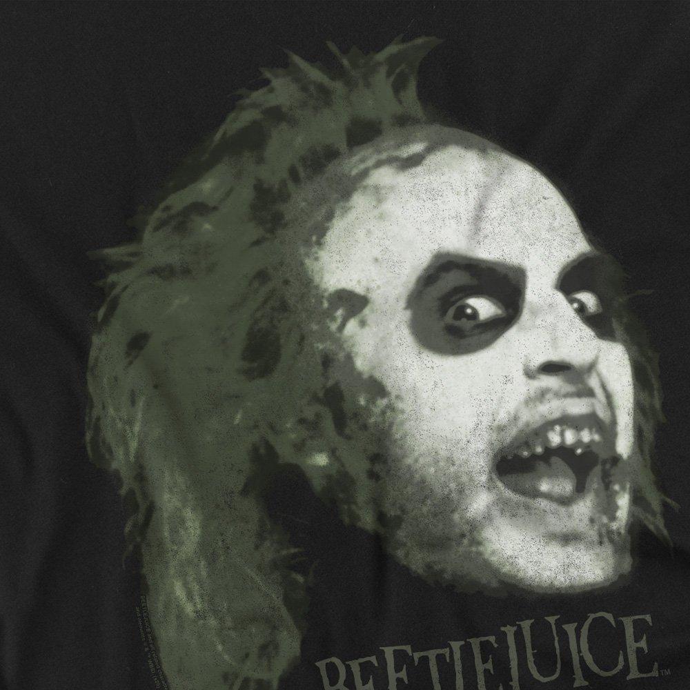 Black - Warner Brothers - Beetlejuice Betelgeuse Large Face T-Shirt Black - 2