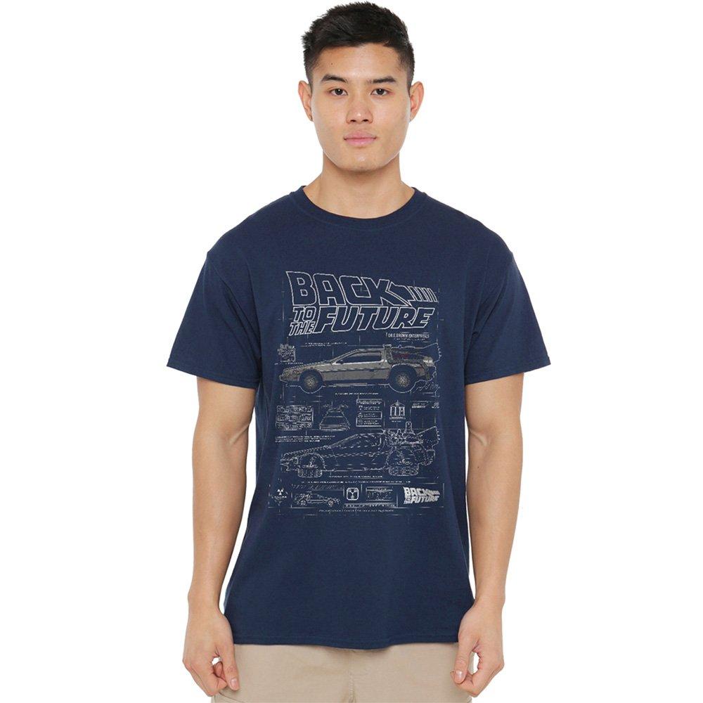 Navy - Universal - Back To The Future Schematic T-Shirt Navy - 1