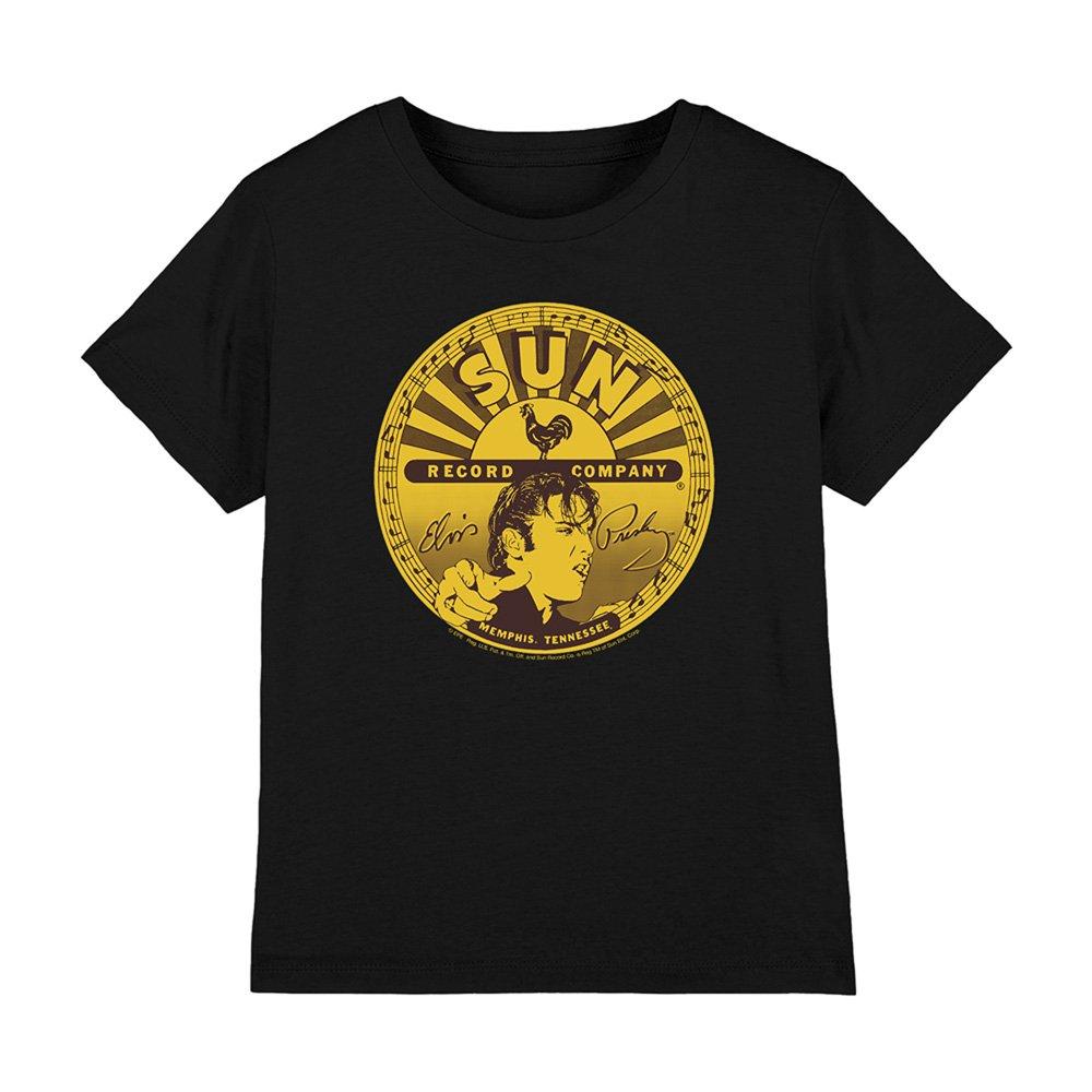 Black - Elvis Presley - Sun Elvis Full Sun Label Kids T-Shirt Black - 1