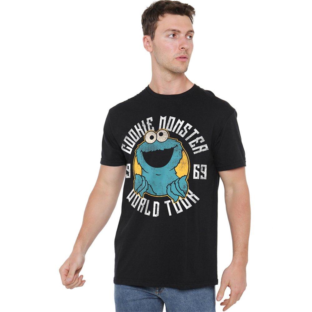 Black - Sesame Street - Cookie Monster World Tour T-Shirt Black - 1