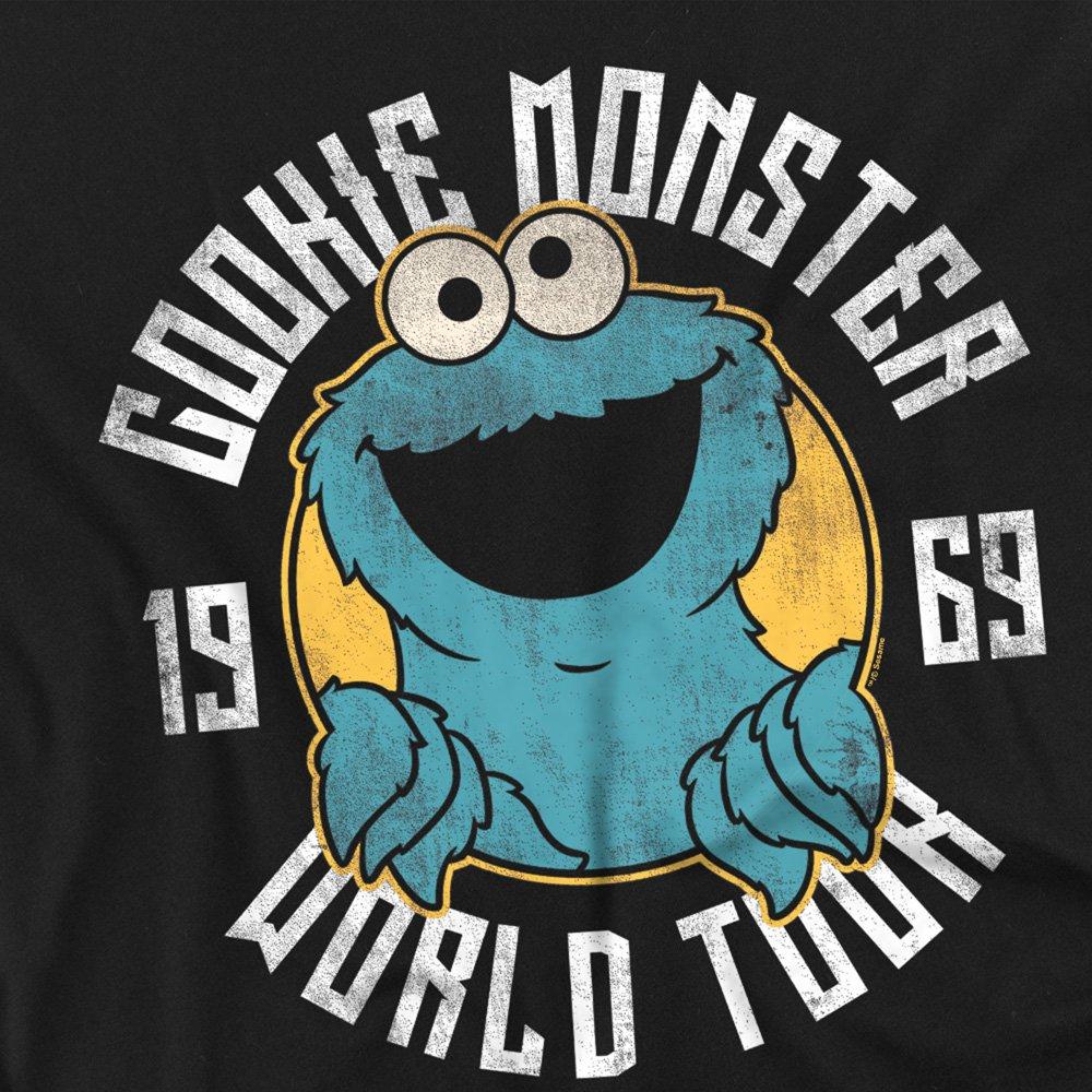 Black - Sesame Street - Cookie Monster World Tour T-Shirt Black - 2